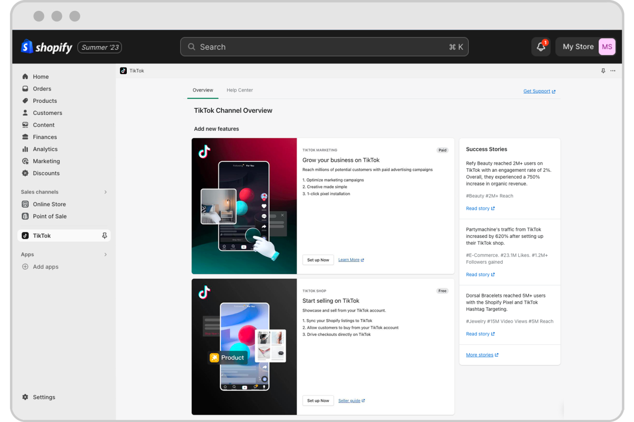 TikTok App on Shopify | TikTok For Business Tools That Sync Shopify with TikTok Shop